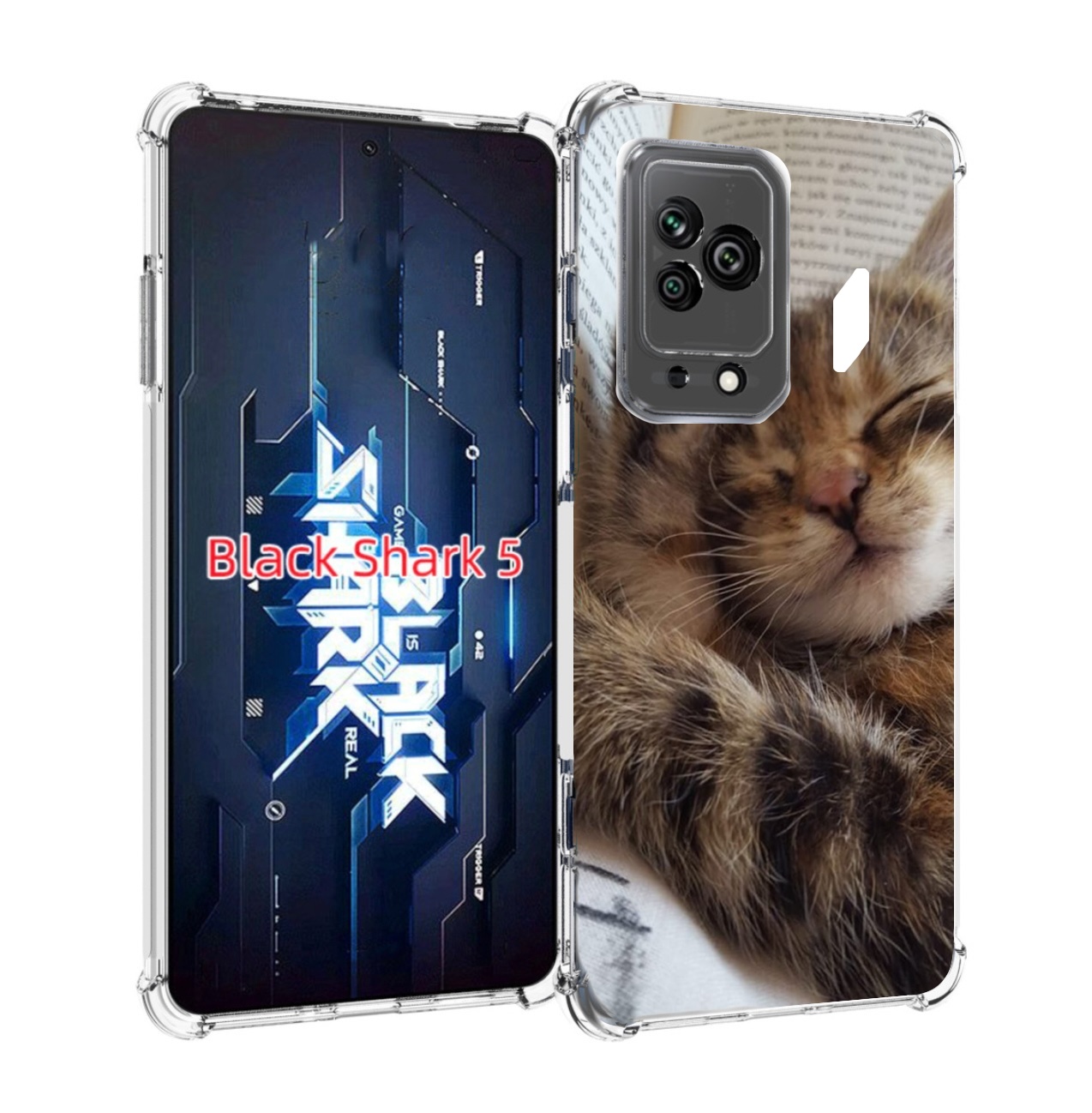 

Чехол MyPads Спящий-котенок для Xiaomi Black Shark 5, Прозрачный, Tocco