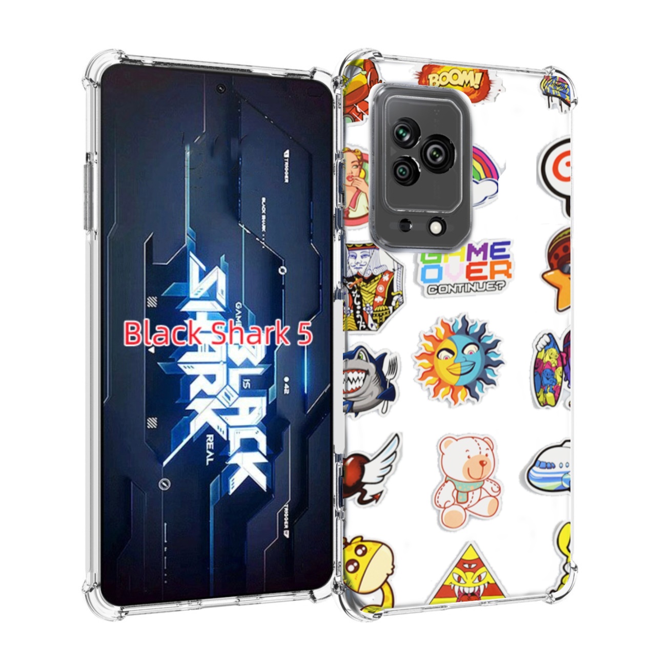 

Чехол MyPads Стикеры для Xiaomi Black Shark 5, Прозрачный, Tocco