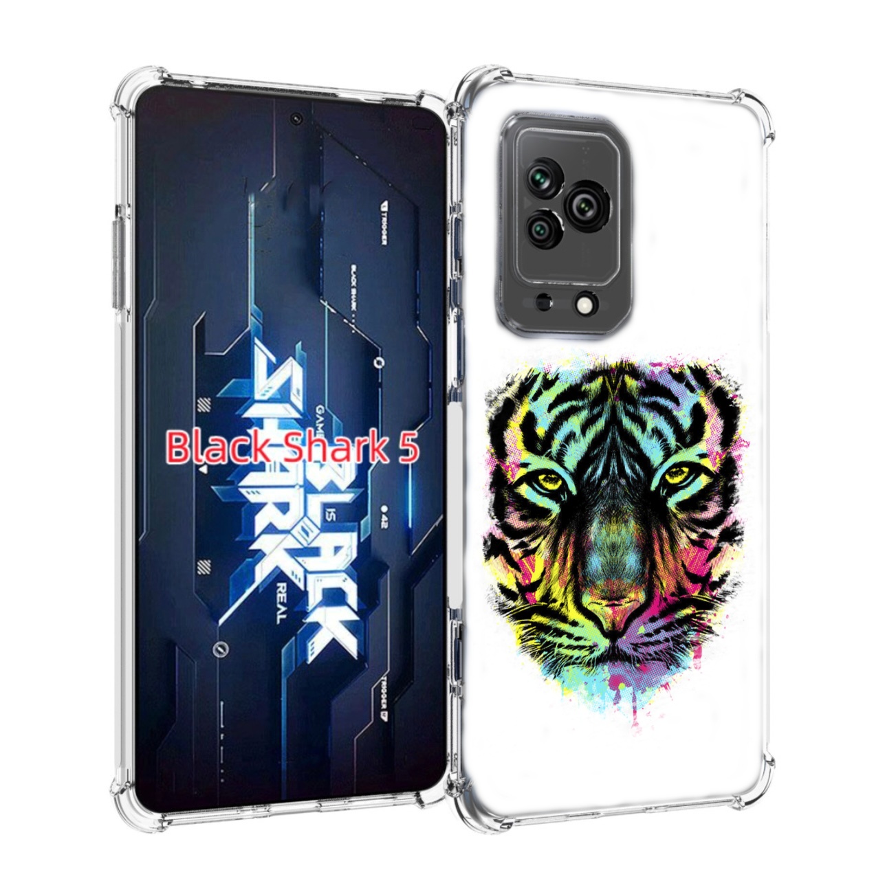 

Чехол MyPads Тигр 1 для Xiaomi Black Shark 5, Прозрачный, Tocco