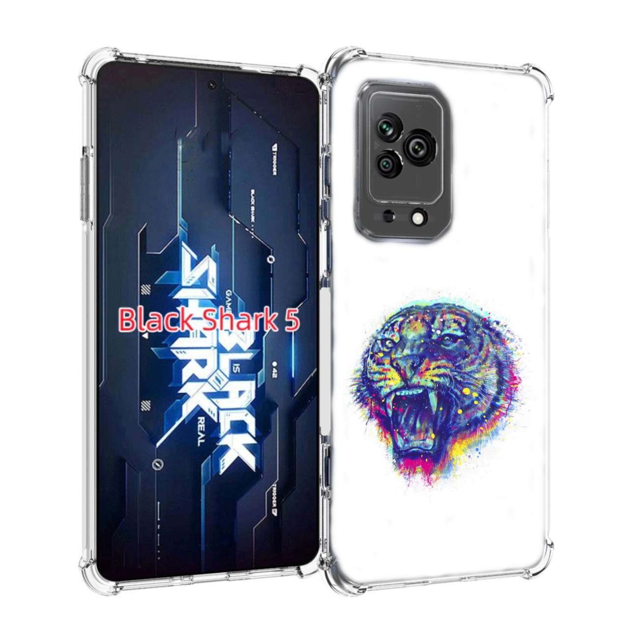 

Чехол MyPads Тигр 2 для Xiaomi Black Shark 5, Прозрачный, Tocco