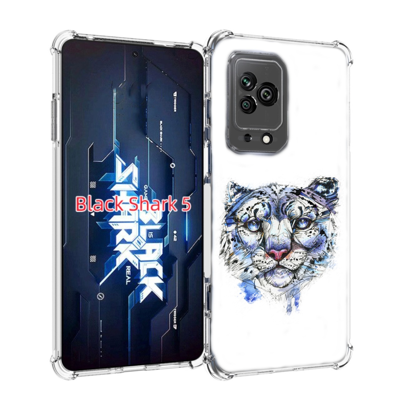 

Чехол MyPads Тигр 4 для Xiaomi Black Shark 5, Прозрачный, Tocco