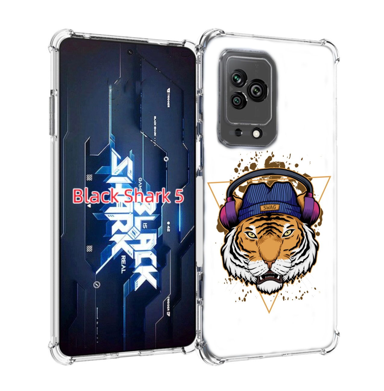 

Чехол MyPads Тигр-Свэг для Xiaomi Black Shark 5, Прозрачный, Tocco