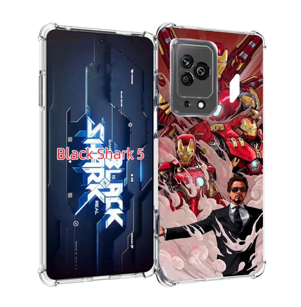 

Чехол MyPads Тони-Старк-и-костюмы для Xiaomi Black Shark 5, Прозрачный, Tocco