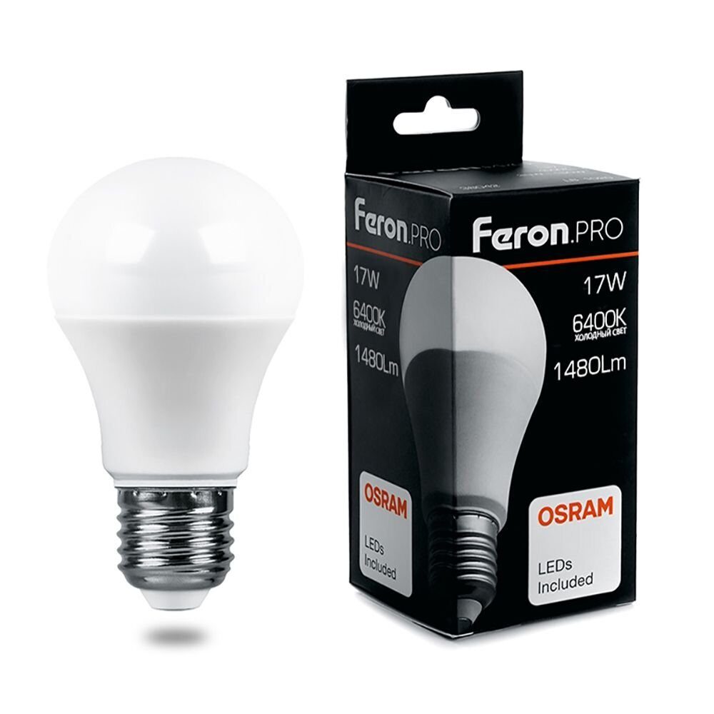 

Лампа светодиодная PRO LB-1017 Шар E27 17W 6400K FERON 38040