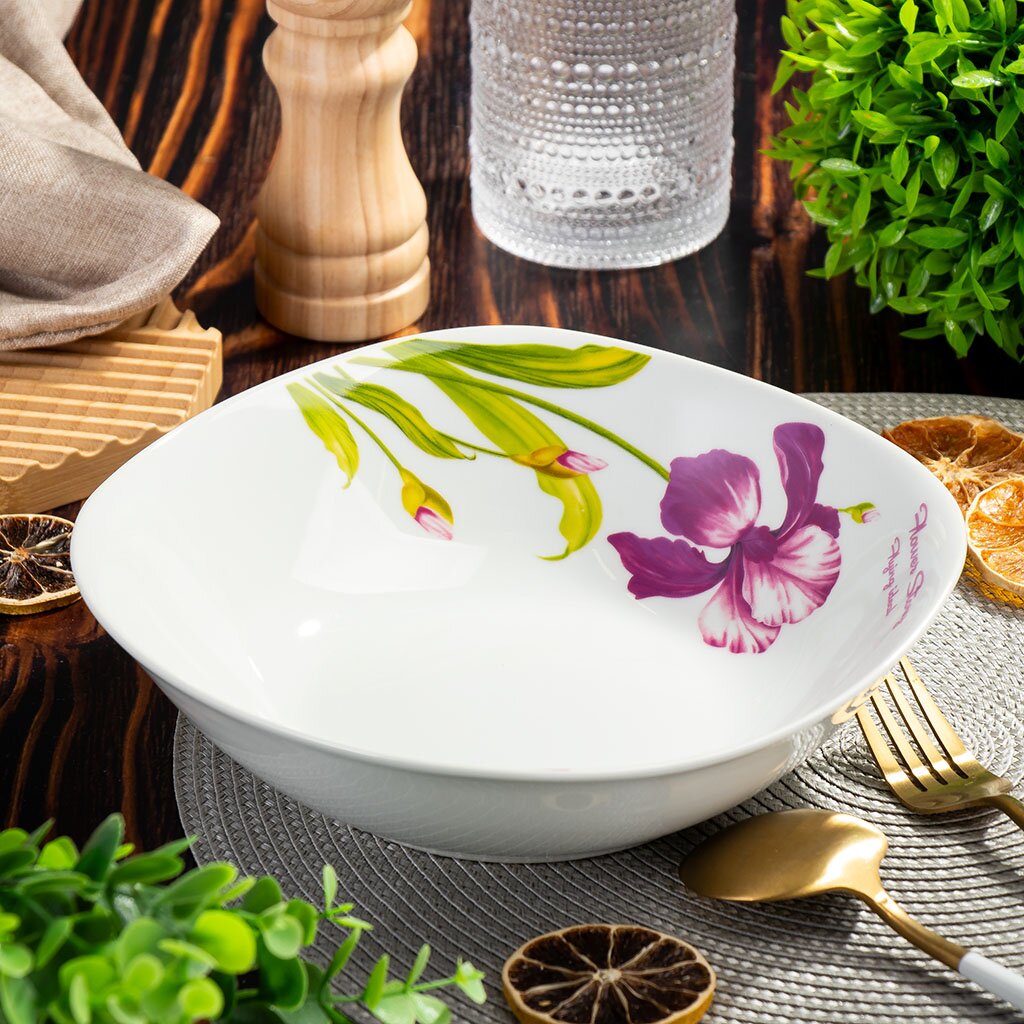 

Салатники Daniks Ирисы, керамика, 1,2 л 2 шт, Спектр-Салатники2-8