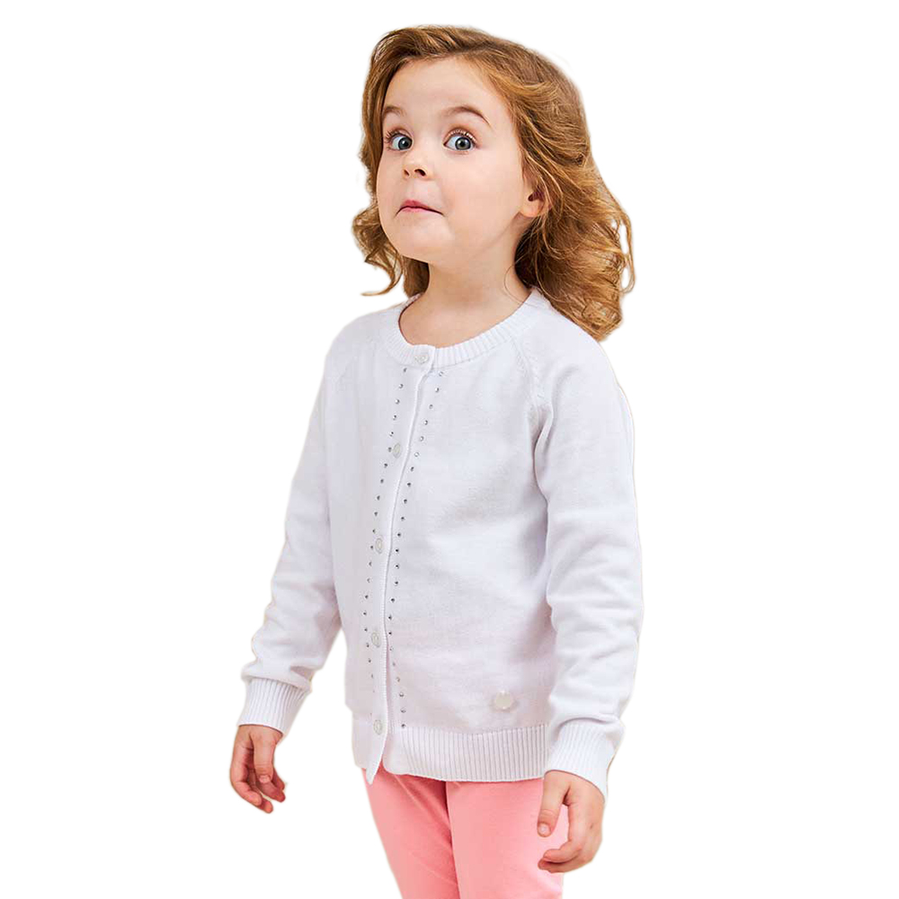 

Кардиган детский Me&We KG216-K201-185, белый, 110, KG216-K201-185