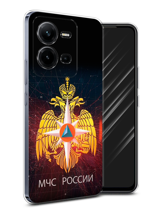 

Чехол Awog на Vivo V25e / Виво V25e "МЧС России", Черный;желтый;красный