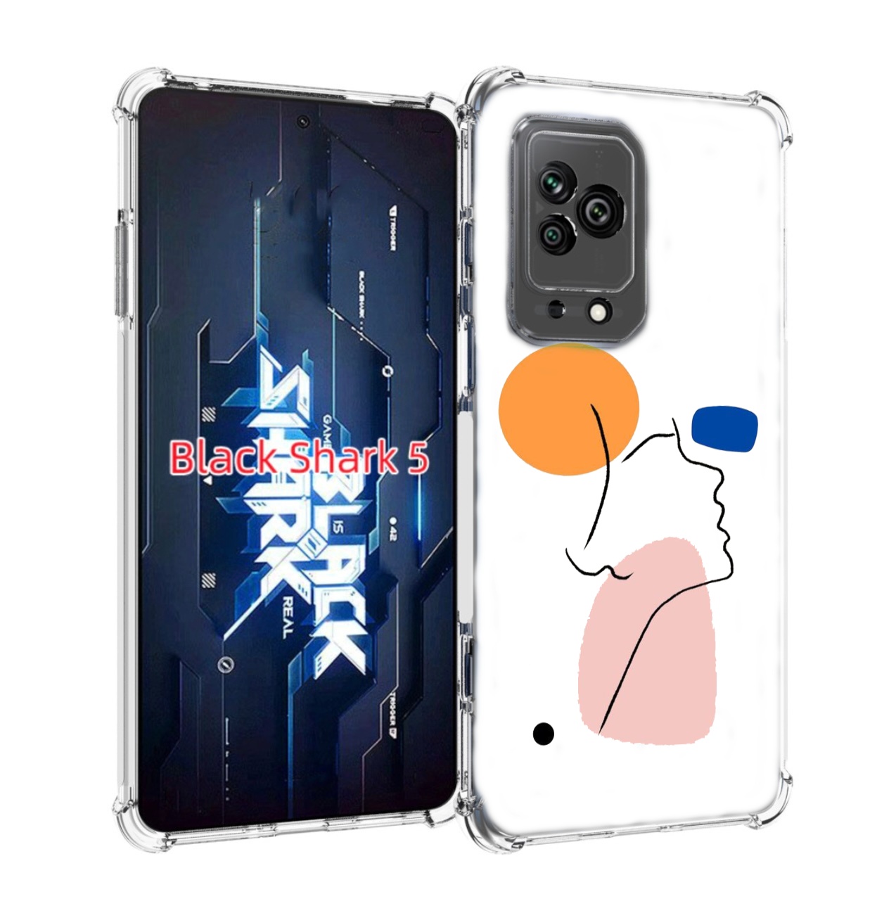 

Чехол MyPads абстракция девушки женский для Xiaomi Black Shark 5, Прозрачный, Tocco