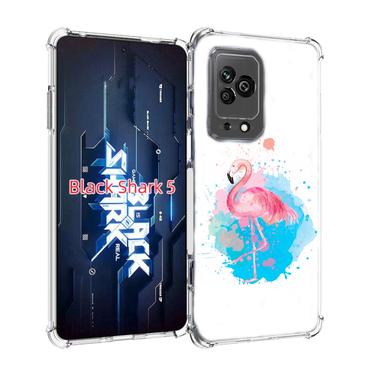 

Чехол MyPads акварельное-фламинго для Xiaomi Black Shark 5, Прозрачный, Tocco