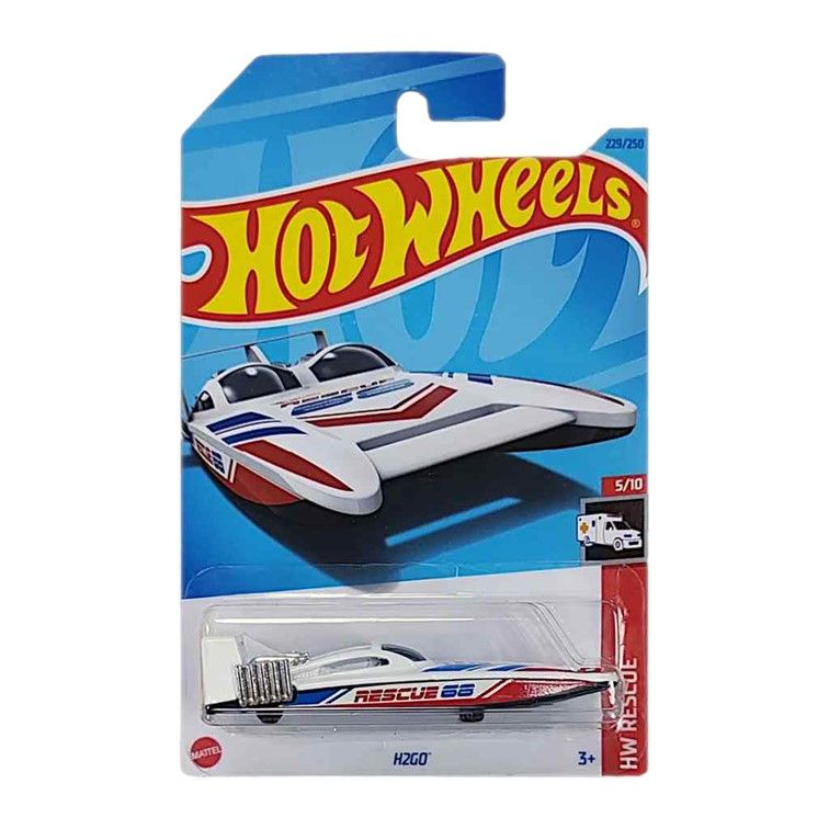 Машинка Hot Wheels катер HKJ22 металлическая H2GO белый;синий;красный машинка hot wheels скорая помощь hkj20 металлическая rescue duty синий белый