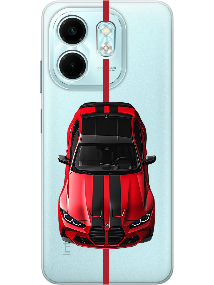 

Силиконовый чехол на Infinix Hot 50i / Smart 9 с принтом "Красный БМВ", Прозрачный;голубой, 786719351