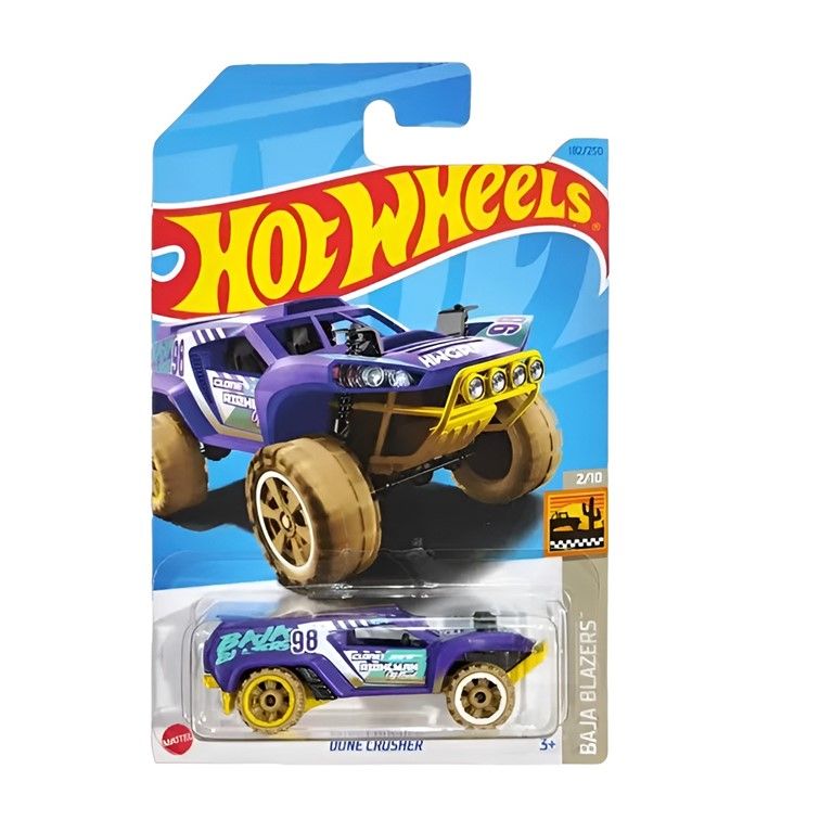 Машинка Hot Wheels багги HKG74 металлическая Dune Crusher фиолетовый машинка hot wheels багги hkk71 металлическая draggin wagon голубой