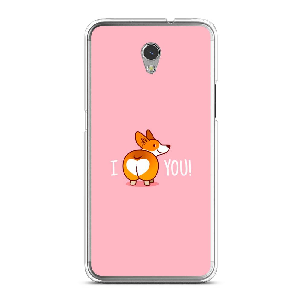 

Чехол на ZTE Blade V7 "Корги I love you", Розовый;коричневый;белый, 131150-1