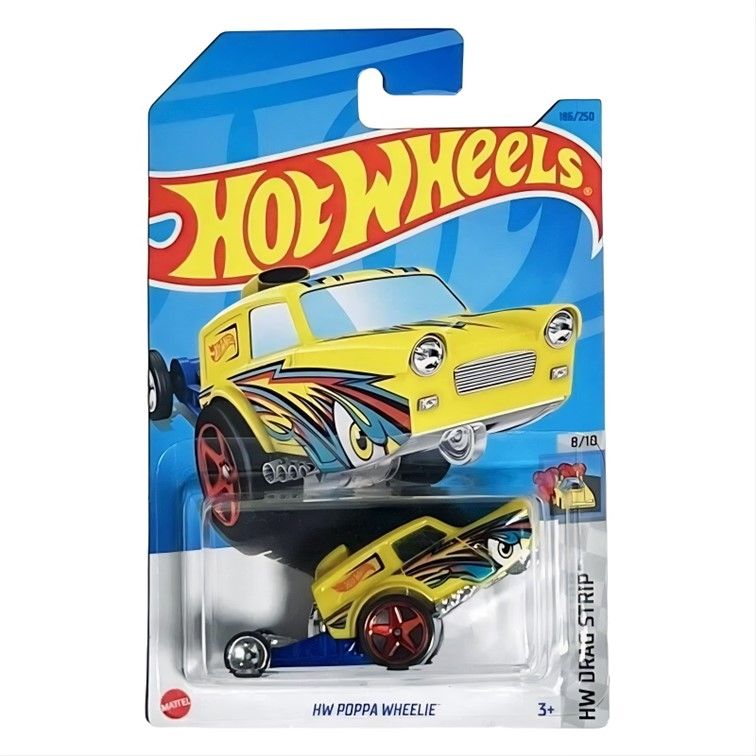 Машинка Hot Wheels легковая машина HKH34 металлическая HW Poppa Wheelie желтый машинка hot wheels внедорожник hkg67 металлическая surf duty желтый