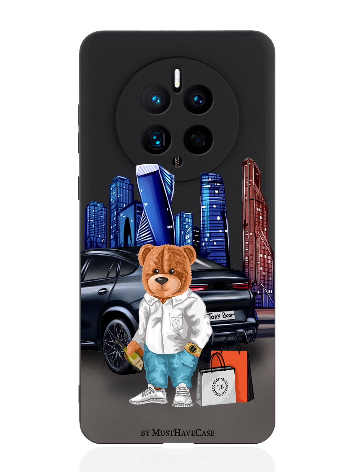 

Чехол для смартфона Huawei Mate 50 черный силиконовый Tony Moscow city/ Тони Москва Сити, Черный;синий;коричневый