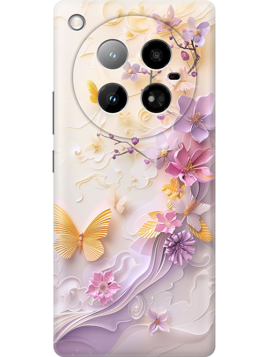 

Силиконовый чехол на Infinix Zero 40 4G с принтом "Оранжевые бабочки", Прозрачный;белый;оранжевый;фиолетовый, 786722323