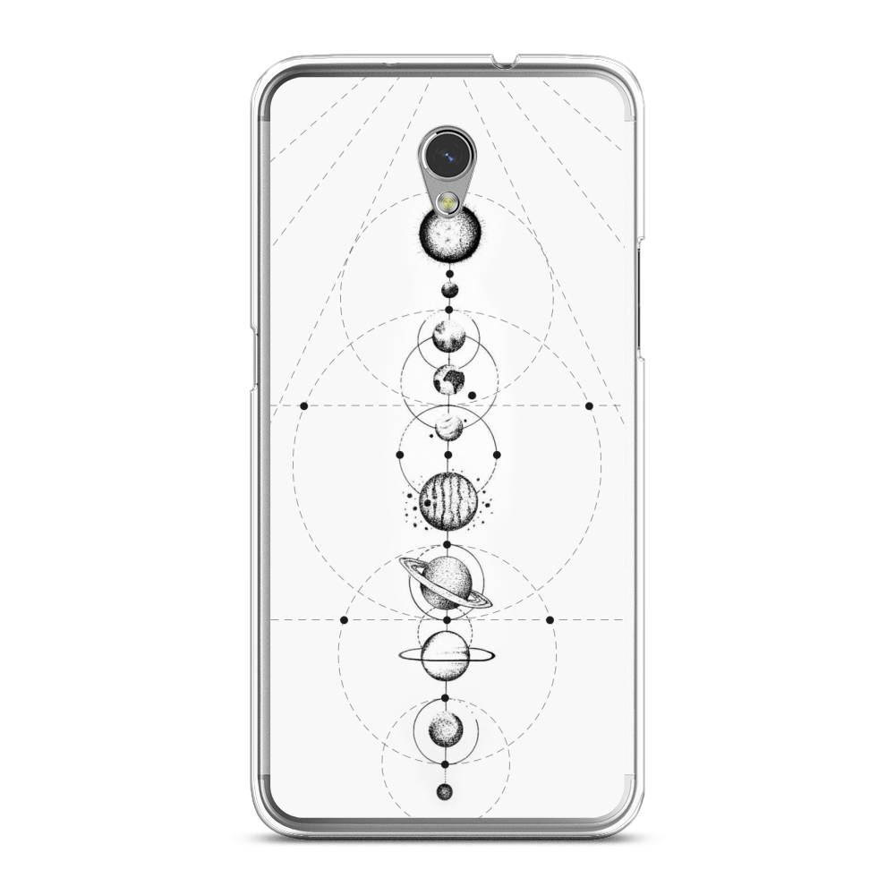 

Чехол на ZTE Blade V7 "Парад планет", Серый, 131150-2