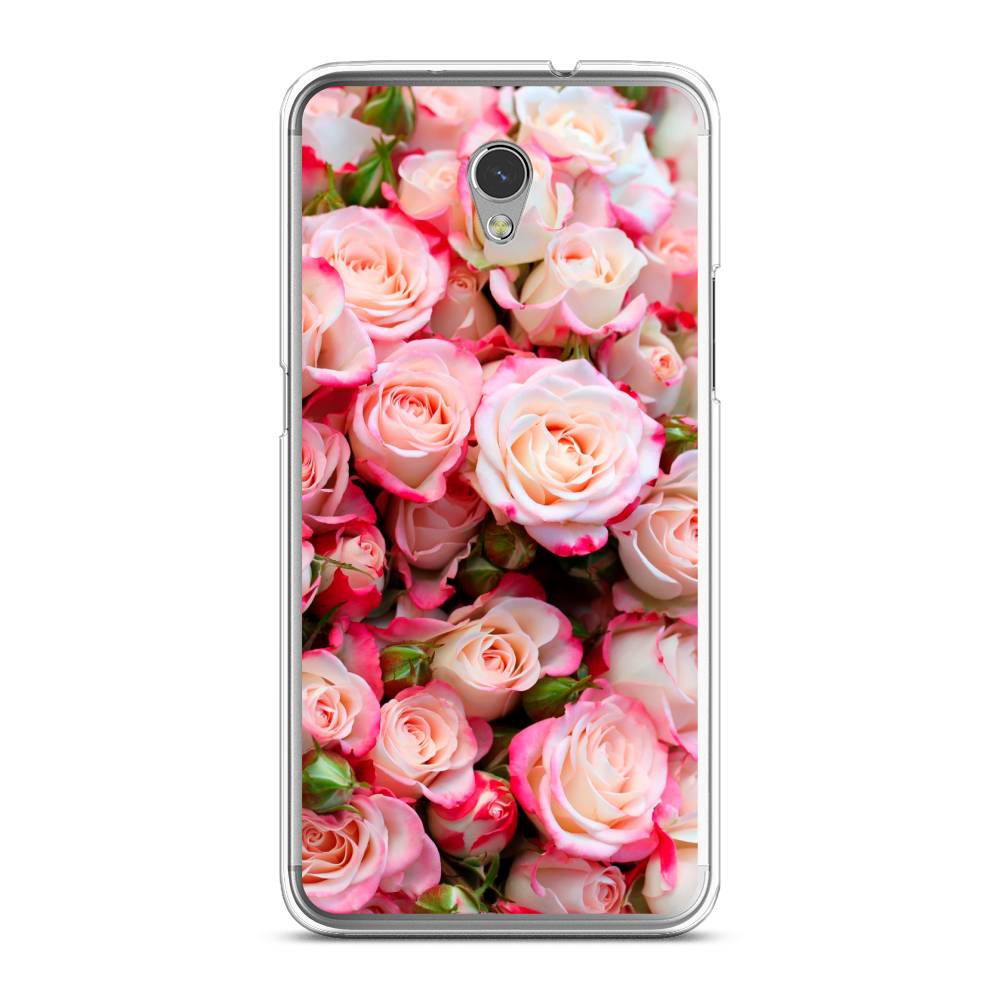 

Чехол на ZTE Blade V7 "Много роз", Розовый, 131150-2