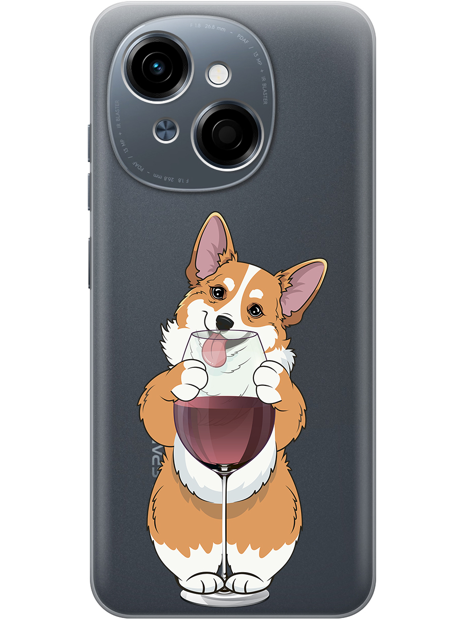 

Силиконовый чехол на Tecno Spark Go 1 / Pop 9 с принтом "Корги и бокал", Прозрачный;белый;бордовый, 786716971