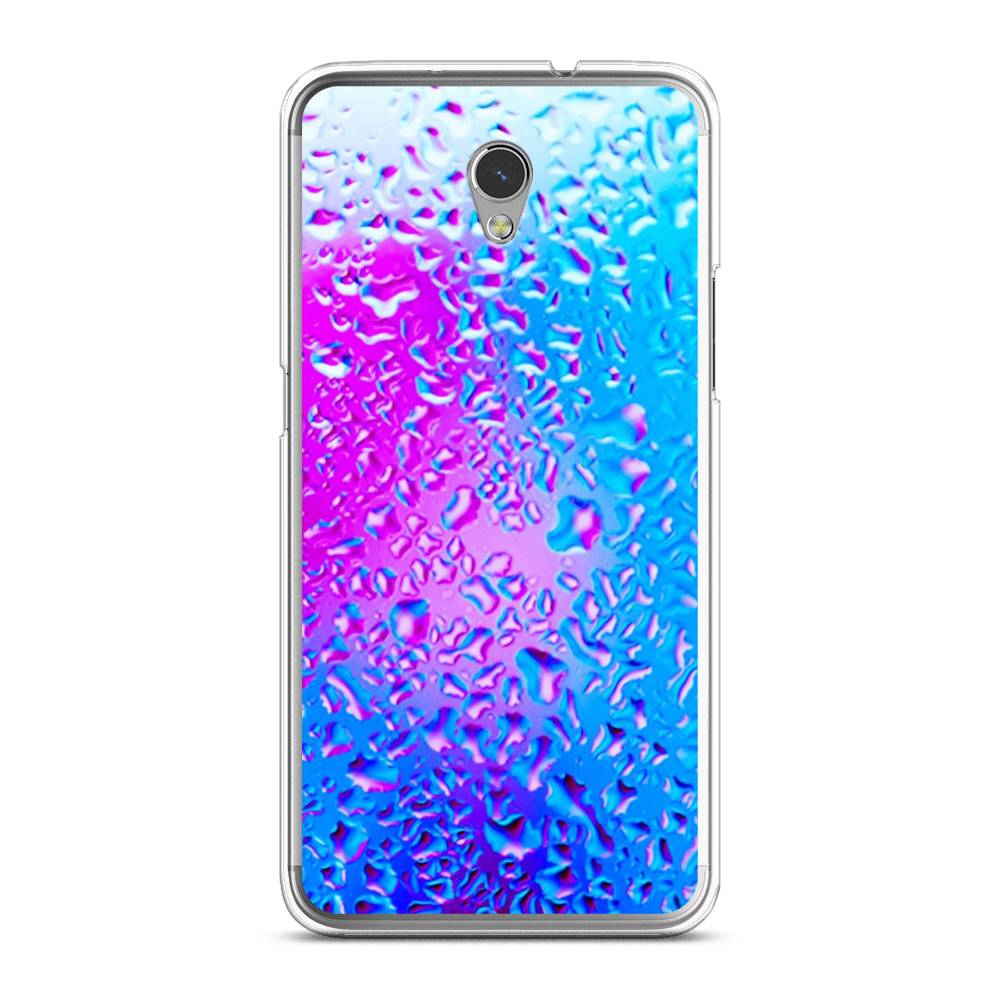 

Чехол на ZTE Blade V7 "Капли на стекле", Голубой;розовый, 131150-3