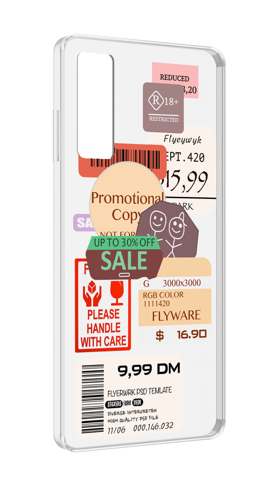 

Чехол MyPads скидочные-купоны-принт для TCL 20 5G, Прозрачный, Tocco