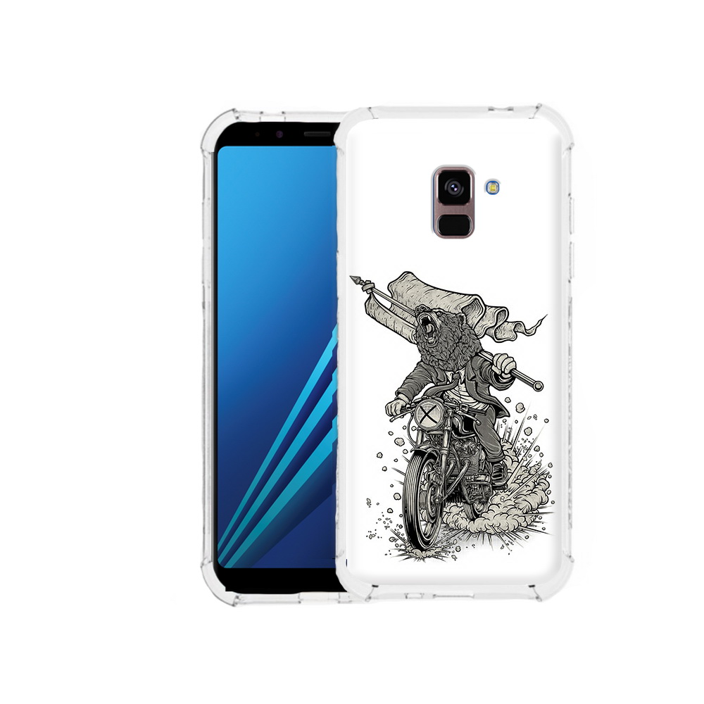 

Чехол MyPads Tocco для Samsung Galaxy A8 Plus медведь на мотоцикле (PT119249.593.467), Tocco