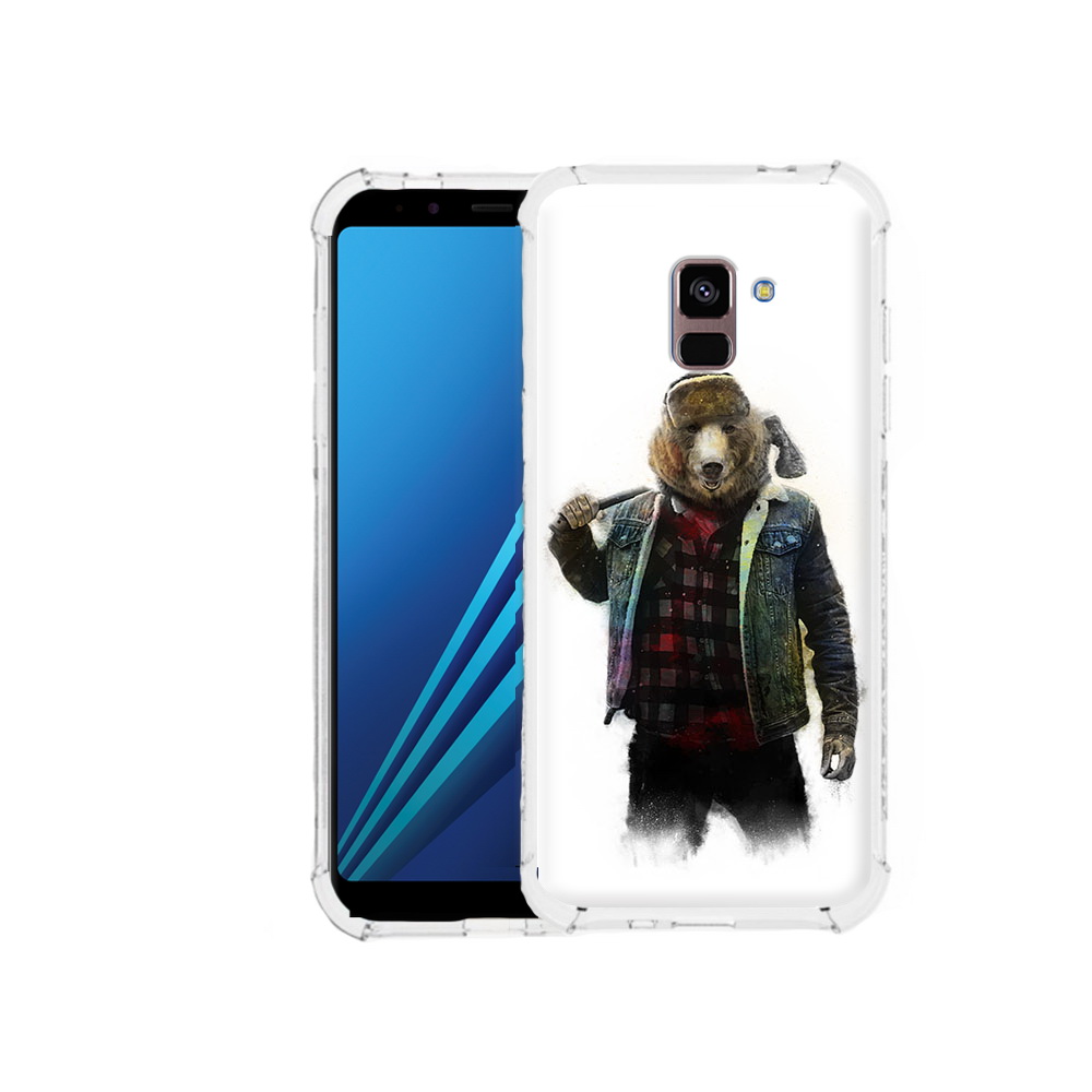 

Чехол MyPads Tocco для Samsung Galaxy A8 Plus медведь с топором (PT119249.593.469), Tocco