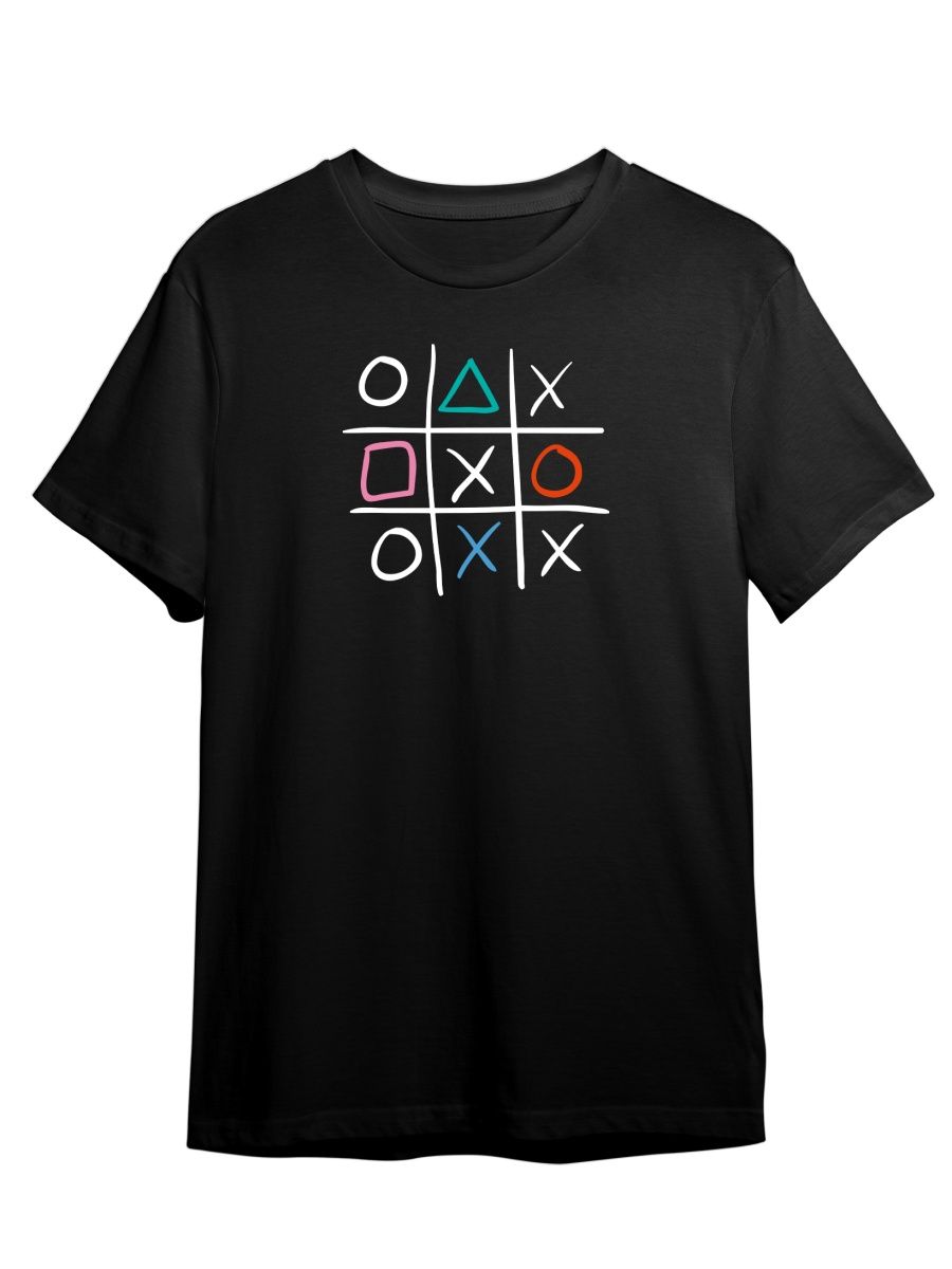 

Футболка унисекс Каждому Своё Крестики нолики/Игра GMRT15 черная S, Черный, "Крестики нолики/Игра" GMRT15