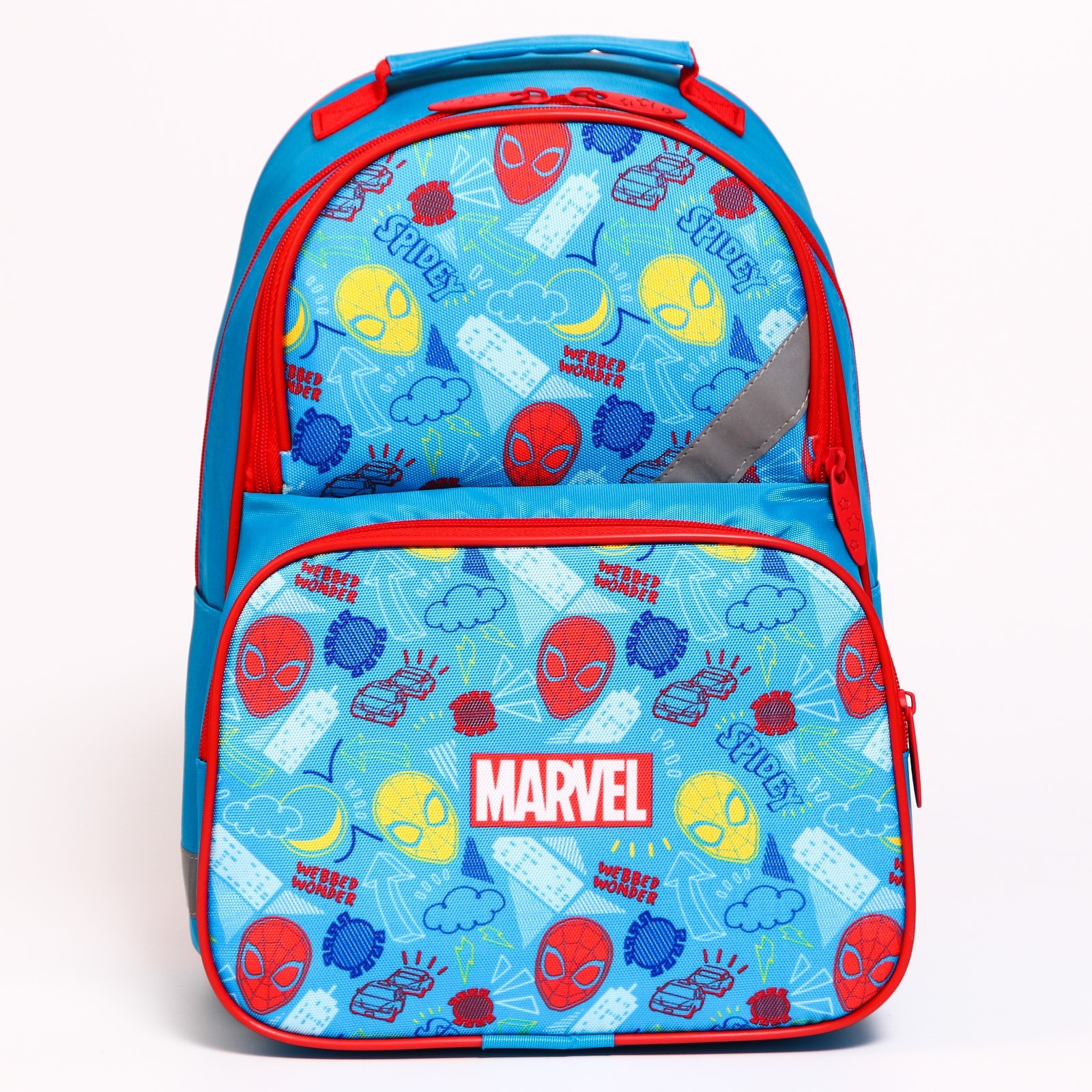 

Рюкзак школьный с эргономической спинкой Человек-паук "Марвел", 37*26*13 см, синий, Голубой