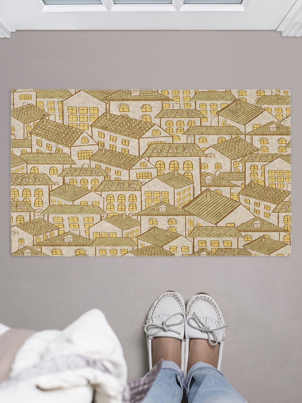 

Придверный коврик в прихожую для обуви, на резиновой основе, 75x45 см door_37477 JoyArty