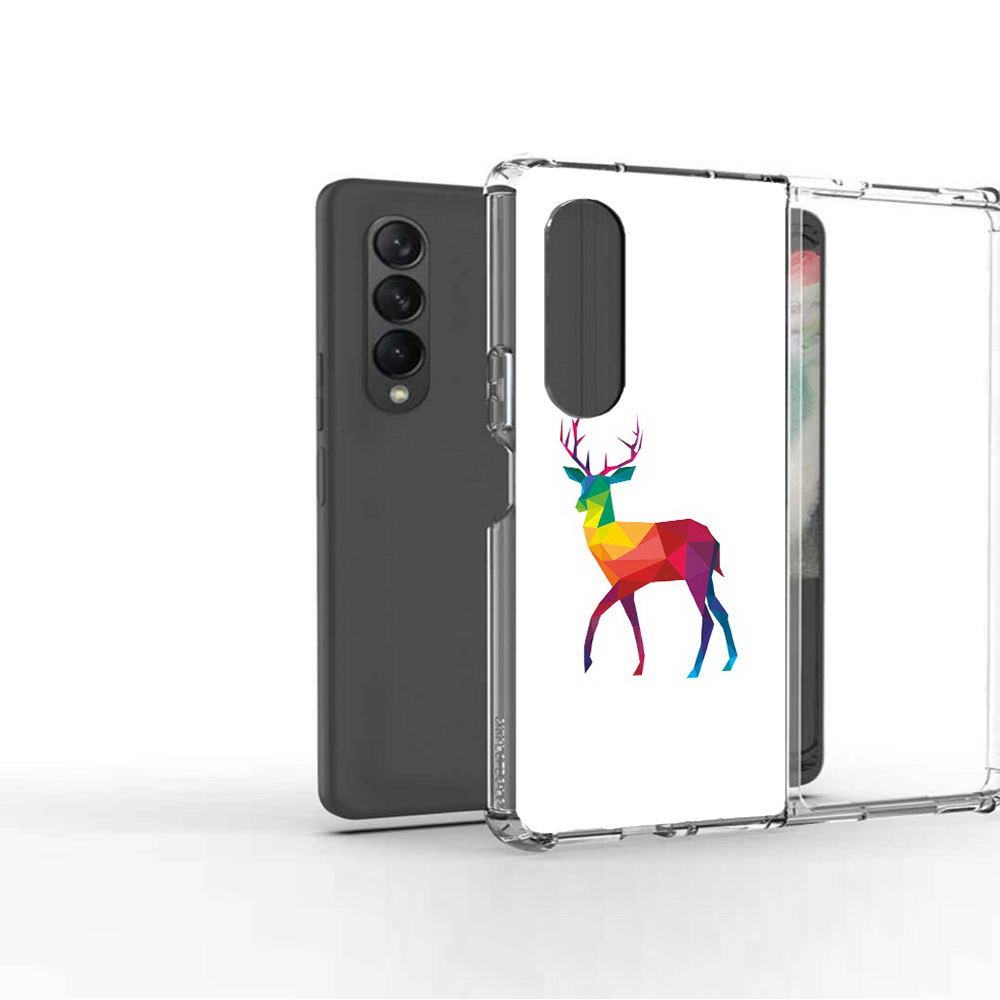 

Чехол MyPads Tocco для Samsung Galaxy Z Fold2 геометрический олень, Прозрачный, Tocco