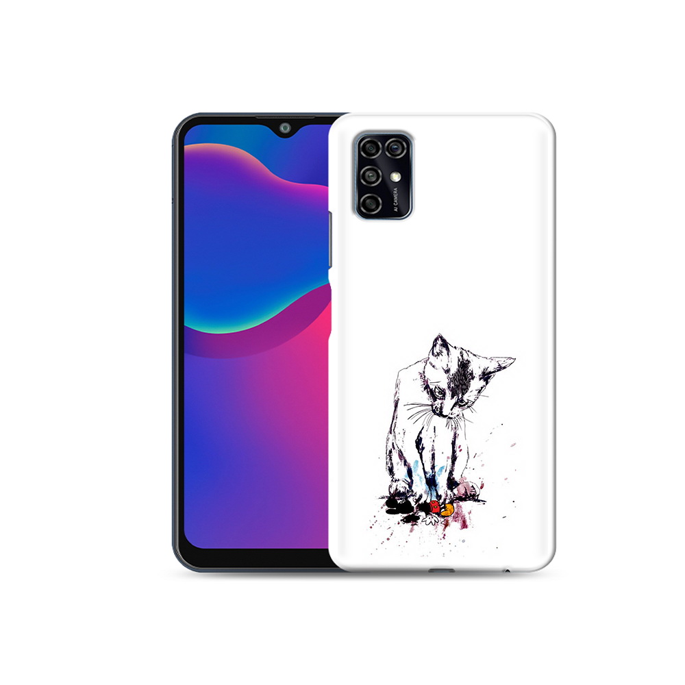 

Чехол MyPads Tocco для ZTE Blade V2020 Smart кот и микки (PT156449.459.399), Прозрачный, Tocco