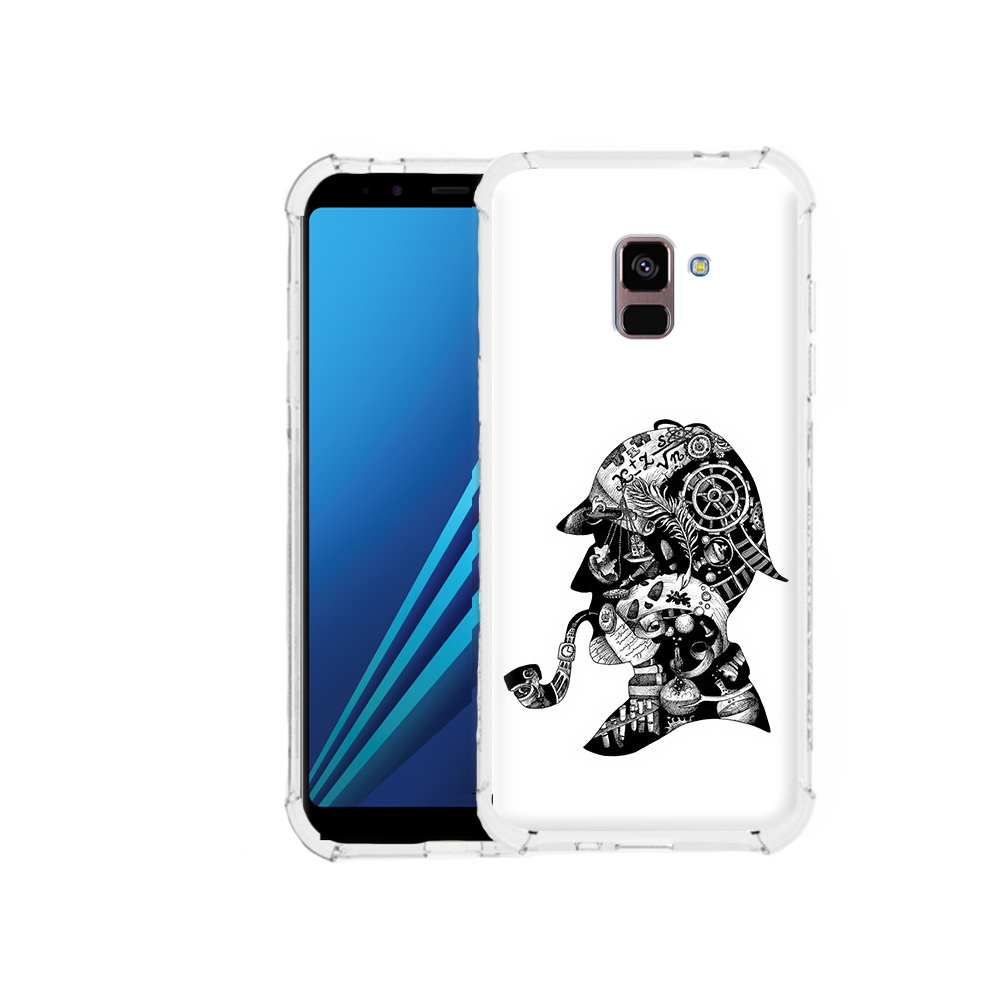 

Чехол MyPads Tocco для Samsung Galaxy A8 Plus мужчина с трубкой абстракция, Tocco
