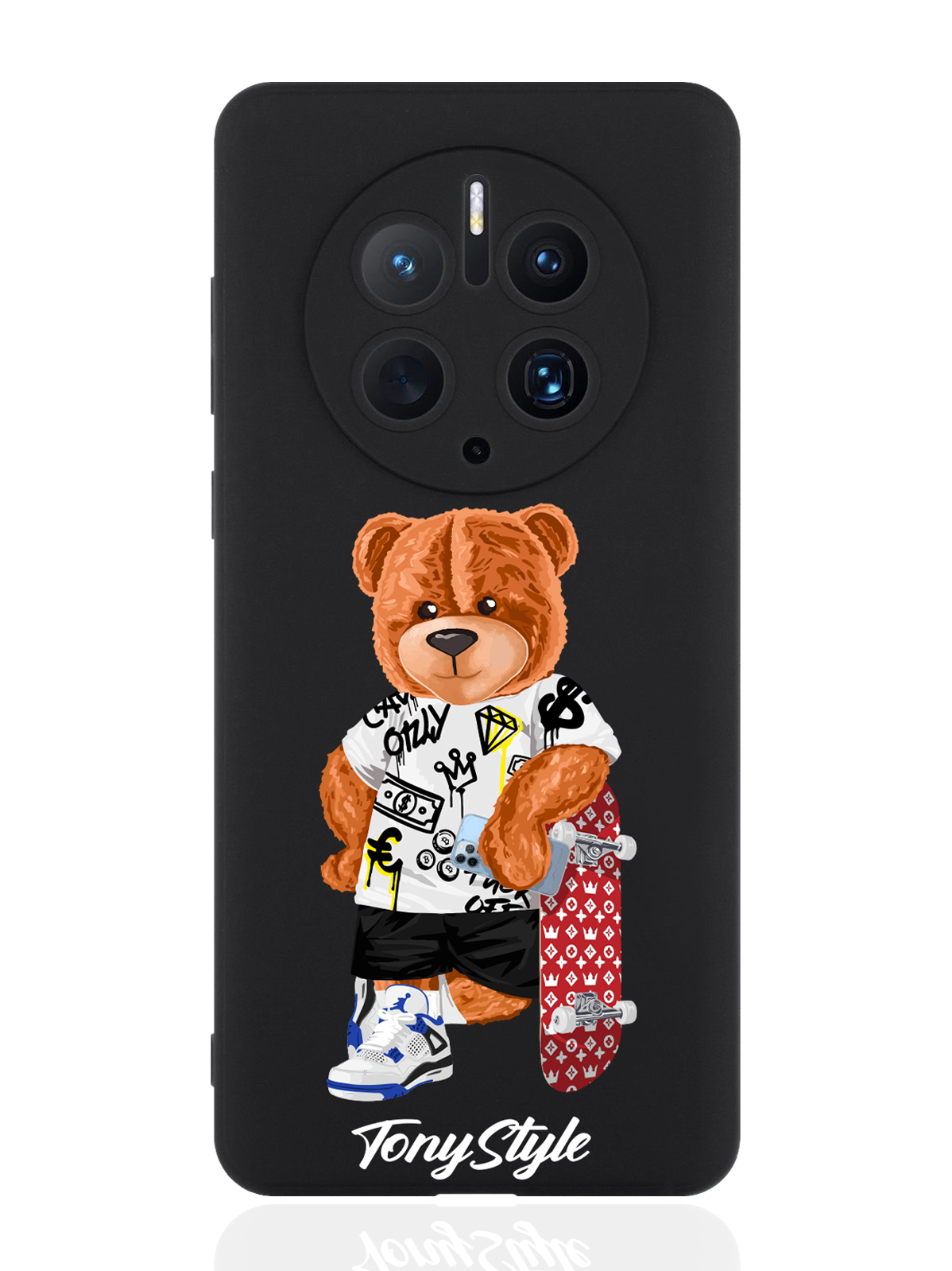 

Чехол для смартфона Huawei Mate 50 Pro черный силиконовый Tony Style со скейтом, Коричневый;черный;красный
