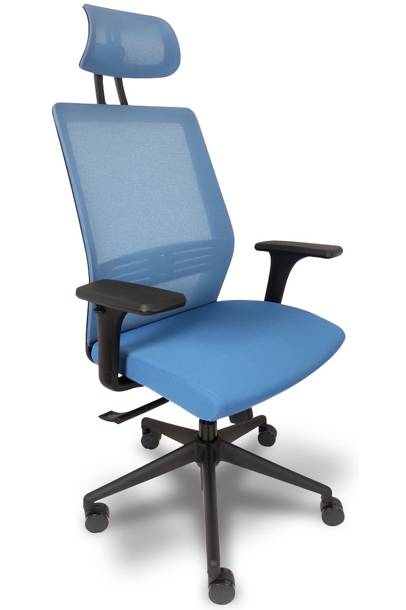 Эргономичное офисное кресло Falto Soul-Automatic SOL-AUTOMATIC-01KAL /синее, каркас черный