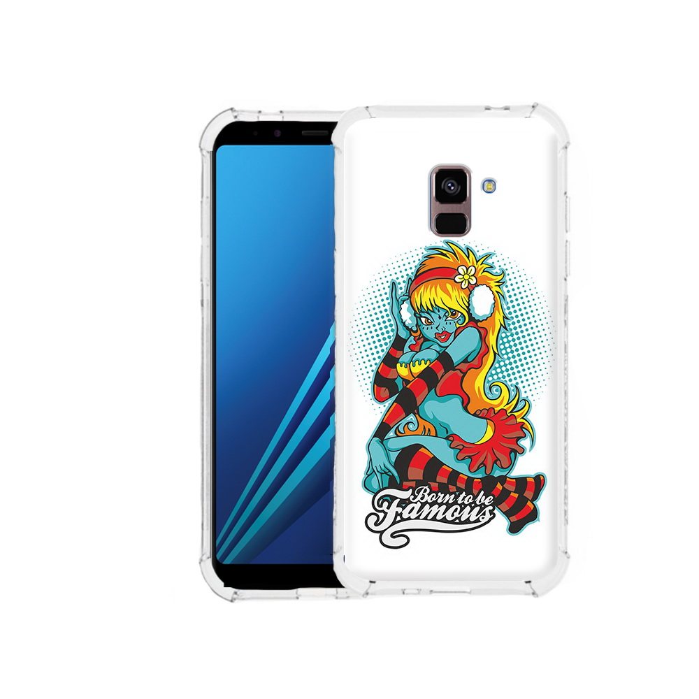 

Чехол MyPads Tocco для Samsung Galaxy A8 Plus нарисованная девушка в наушниках, Tocco