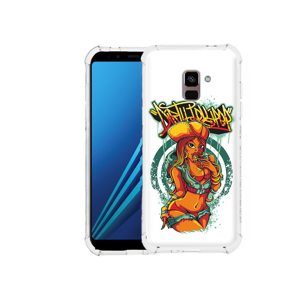 

Чехол MyPads Tocco для Samsung Galaxy A8 Plus нарисованная девушка комикс, Tocco