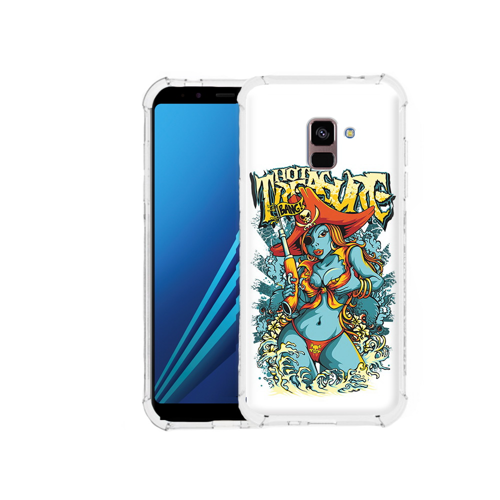 

Чехол MyPads Tocco для Samsung Galaxy A8 Plus нарисованная синяя девушка комикс, Tocco