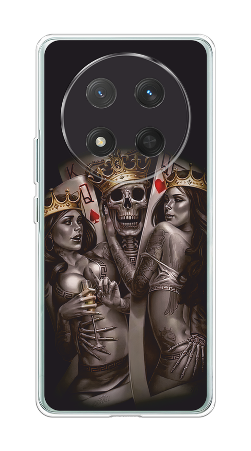 

Чехол на Honor X9C/X60 Pro Карты король и королевы, Серый;желтый, 6125350-1