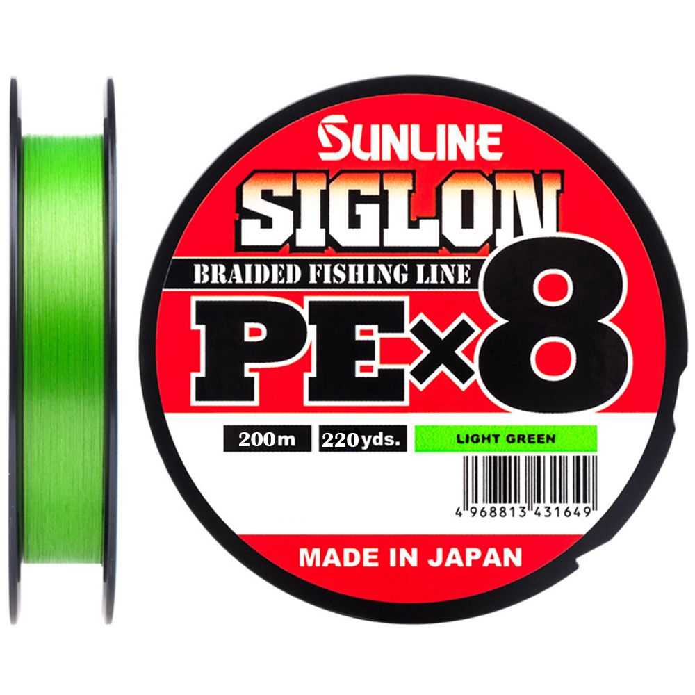 

Шнур SunLine SIGLON PE8 63053942 Light Green,200 м, Зеленый