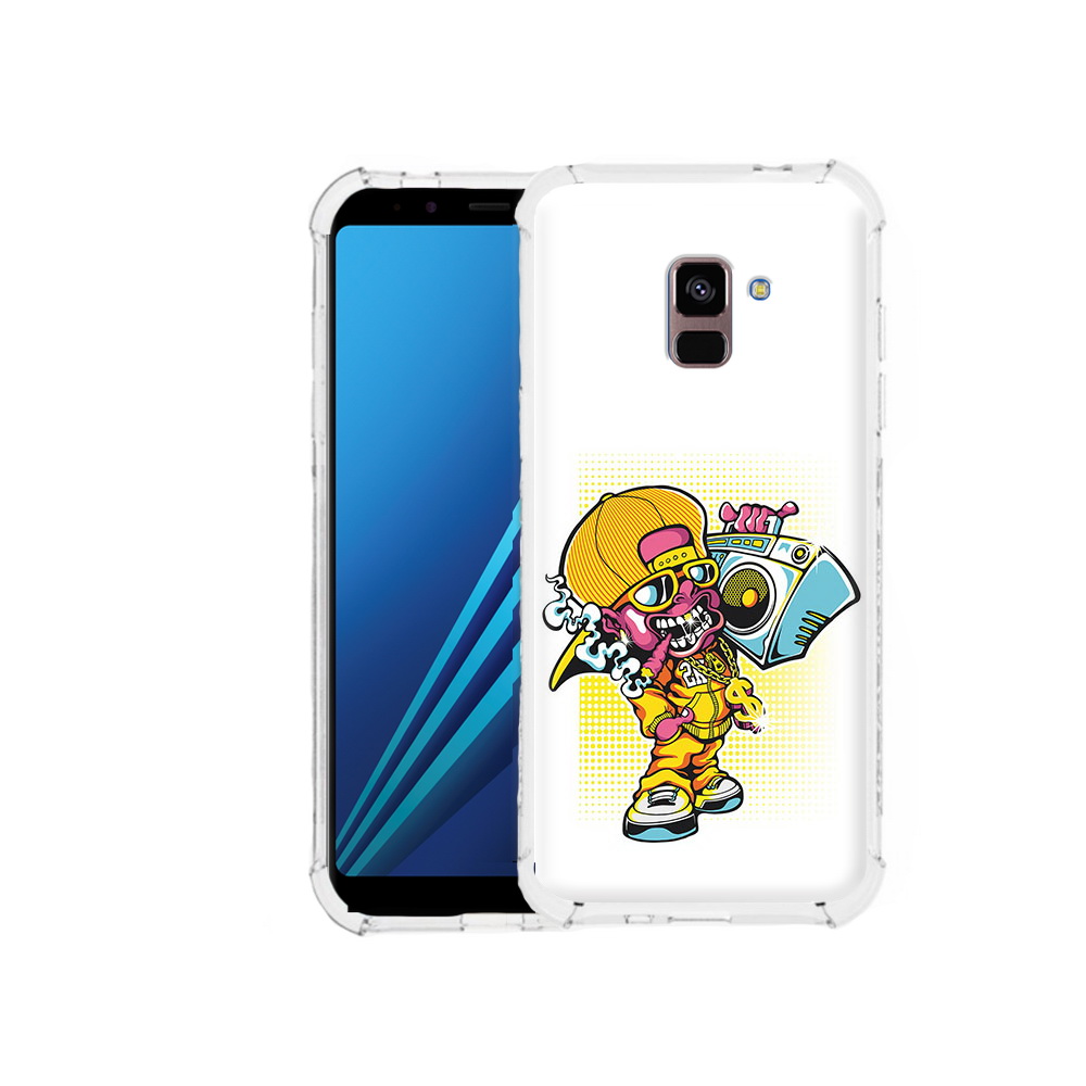 

Чехол MyPads Tocco для Samsung Galaxy A8 Plus нарисованный парень с колонкой, Tocco