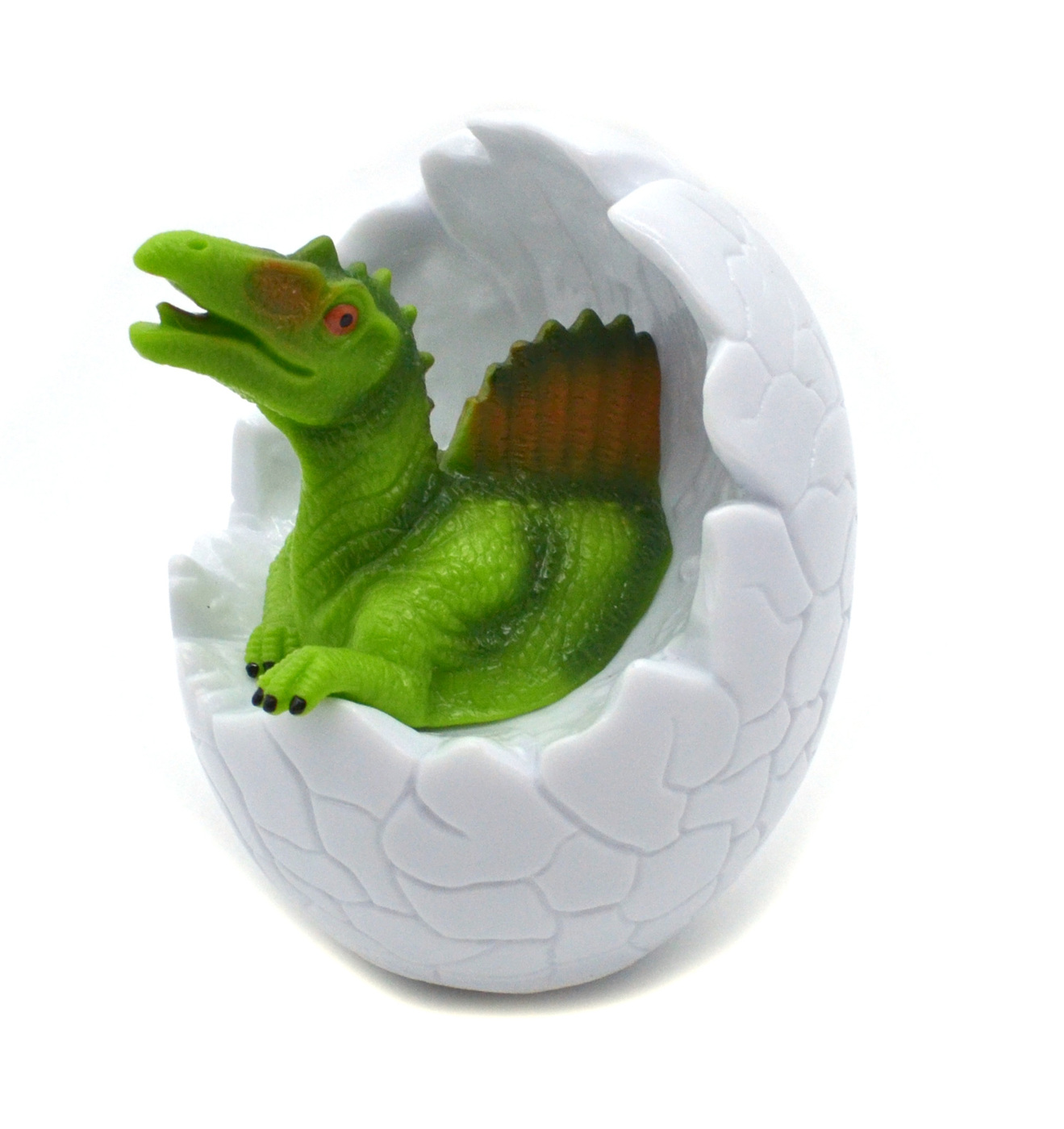 фото Ночник детский динозавр в яйце спинозавр, зеленый без пульта din nobrand