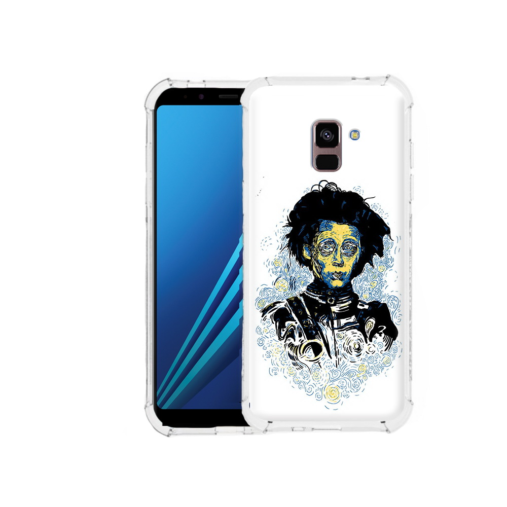 

Чехол MyPads Tocco для Samsung Galaxy A8 Plus парень черно-белый абстракция, Tocco