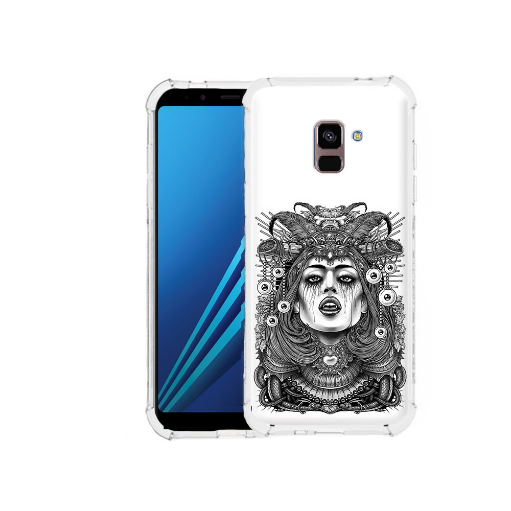 

Чехол MyPads Tocco для Samsung Galaxy A8 Plus портрет девушки черно белый, Tocco