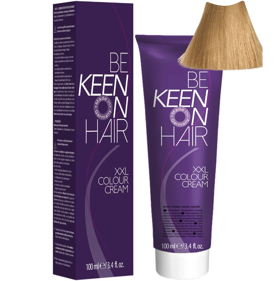 Крем-краска для волос KEEN COLOUR CREAM 9.0, 100 мл проявитель keen cream developer 6% 1 л