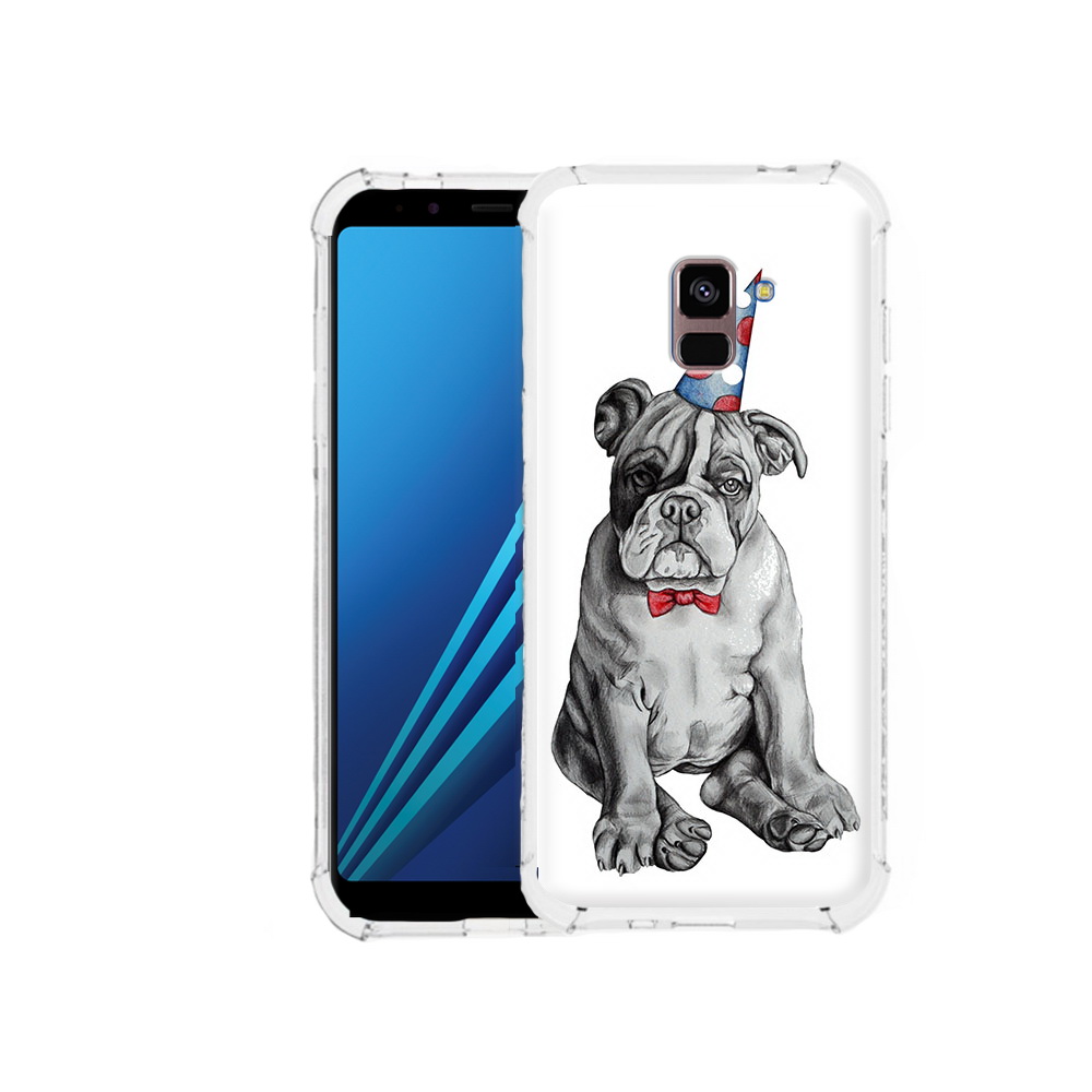 

Чехол MyPads Tocco для Samsung Galaxy A8 Plus праздничный щенок (PT119249.593.554), Tocco