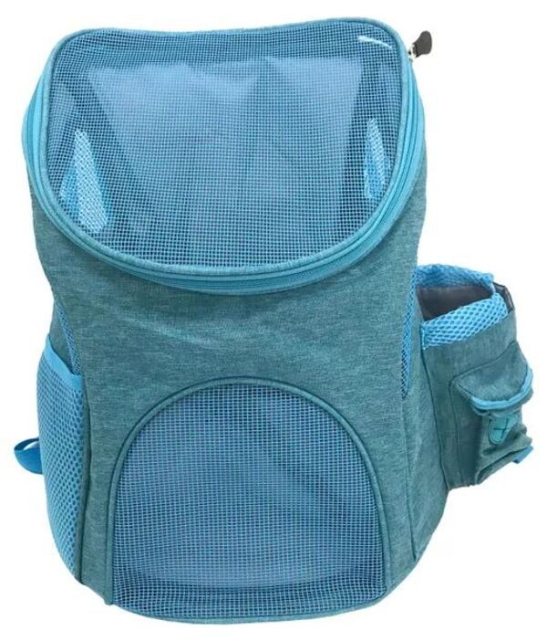 Рюкзак-переноска для животных голубой 33 х 30 х 24 см полиэстер