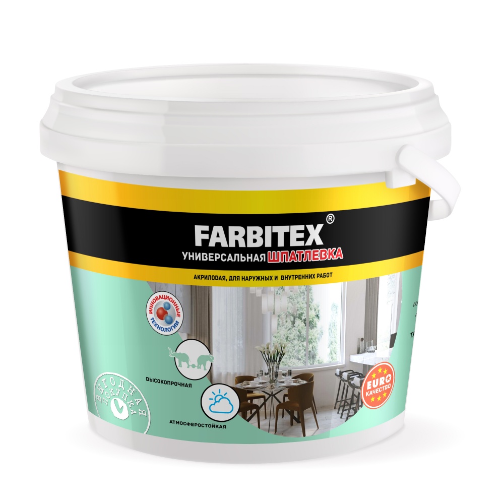 Шпатлевка акриловая  FARBITEX для наружных и внутренних работ4300001569