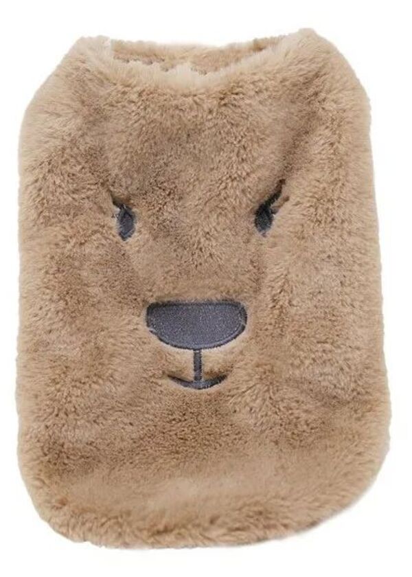 Толстовка для собак с мордочкой коричневая 35 см