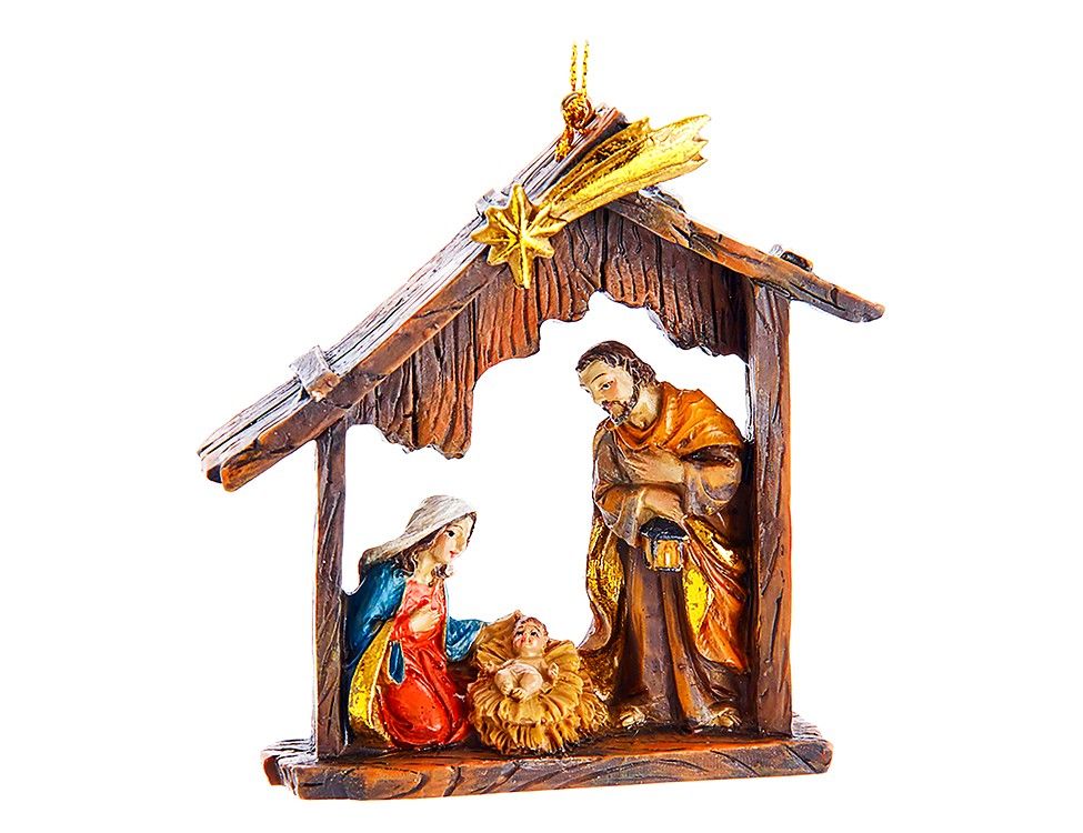 

Елочная игрушка Kurts Adler Вифлеемский сюжет eli--J8634 1 шт. коричневый, Вифлеемский сюжет
